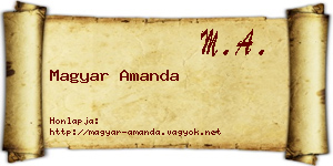 Magyar Amanda névjegykártya