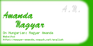amanda magyar business card